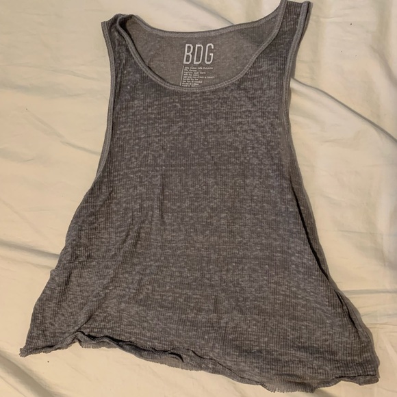 BDG Sheer Tank Top - Gray - Picture 1 of 3